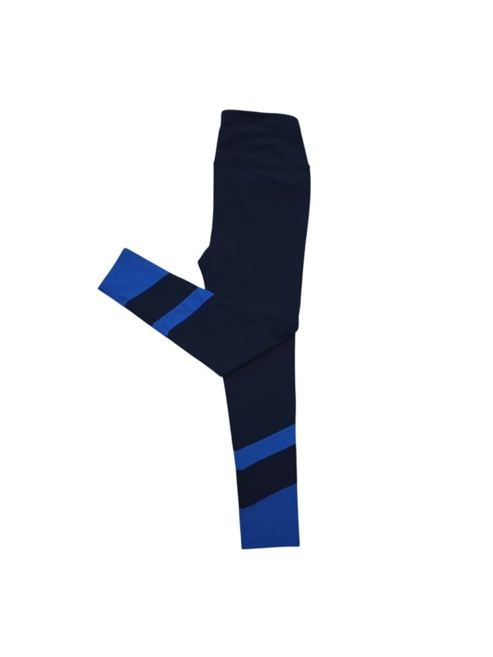 Chico's Zenergy Navy Blue Colorblock Leggings Womens Size 1 High Waist.